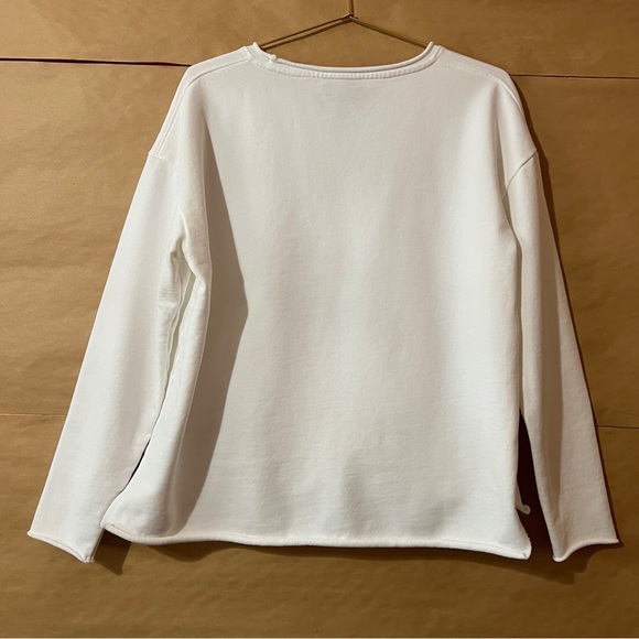 Cozy Earth | Chelsea Pullover Sweatshirt French Terry Organic Cotton Bone Size M - Picture 7 of 9